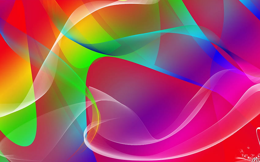 Abstract, blue, colorful, pink, rainbow, green, yellow, red, texture, luminos HD wallpaper