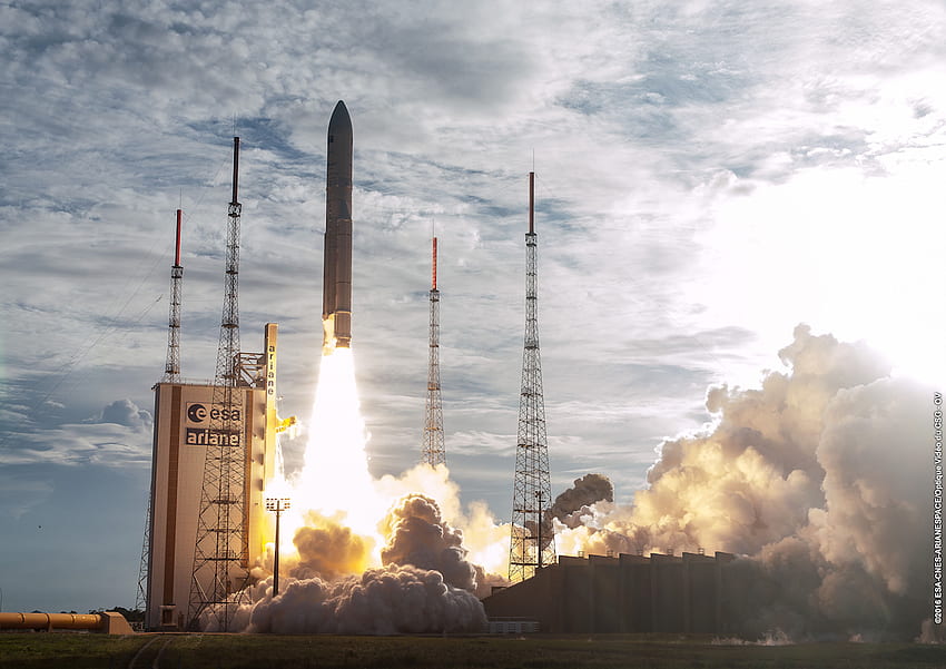 : Australian, Indian telecom satellites take off on Ariane 5 – Spaceflight Now HD wallpaper