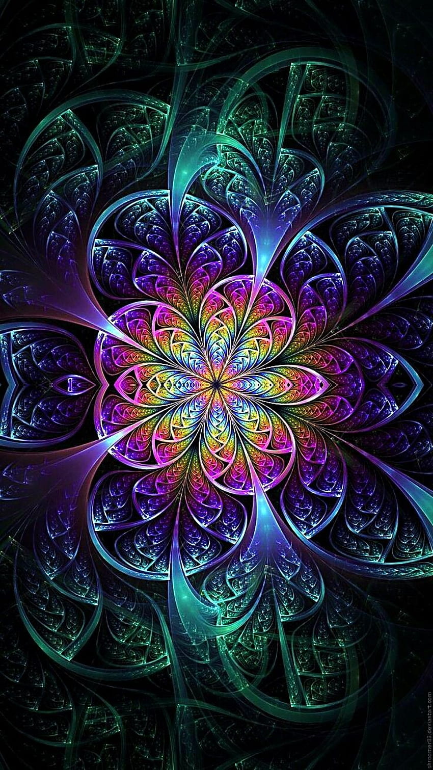 Fractal flowers. Colorful art, Fractal art, Psychedelic art HD phone wallpaper