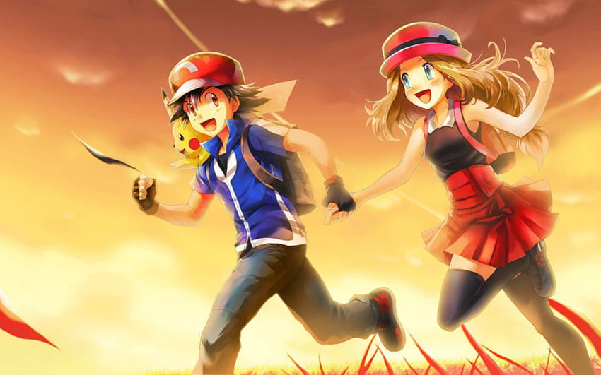 Ash And Serena By Rainbowicescream On Pokemon, Pokemon X Y HD wallpaper |  Pxfuel