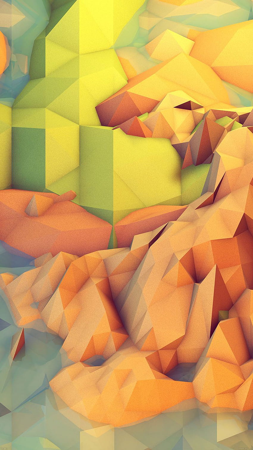 iPhone7papers - üçgen dağ çizim sanatı, Origami HD telefon duvar kağıdı