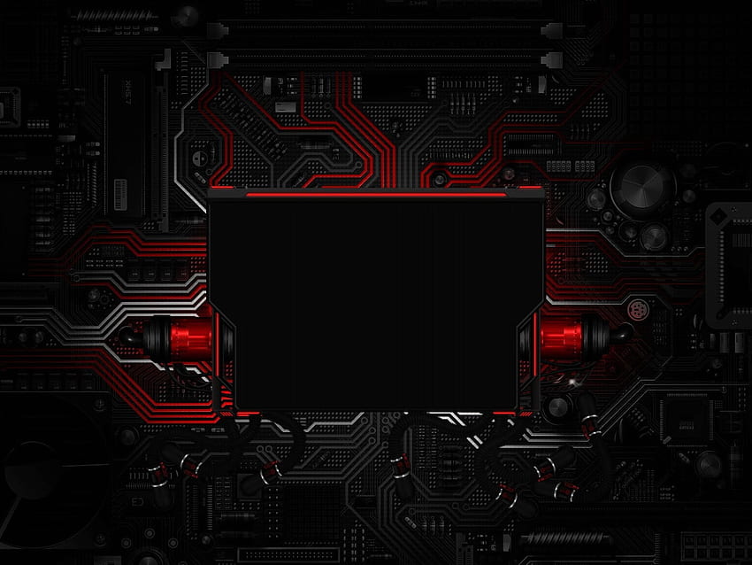 Placa de circuito vermelho e preto, circuitos, eletrônica, arte digital • For You For & Mobile, Circuit Drawing papel de parede HD