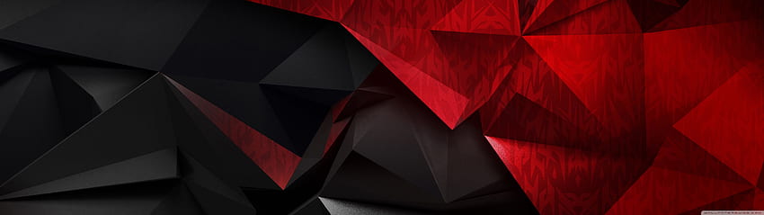 Rotes und schwarzes Low-Poly, schwarzes und rotes Metall HD-Hintergrundbild