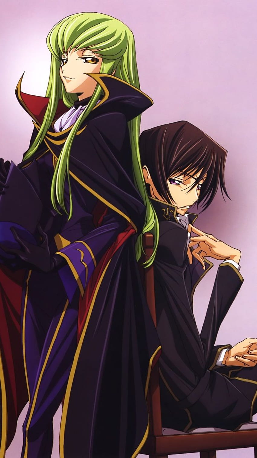 Two female and male anime characters illustration Code Geass CC  Lamperouge Lelouch Kallen Stadtfeld HD wallpaper  Wallpaper Flare