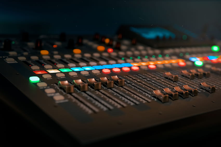 eines Copper Audio Mixers · Stock HD-Hintergrundbild