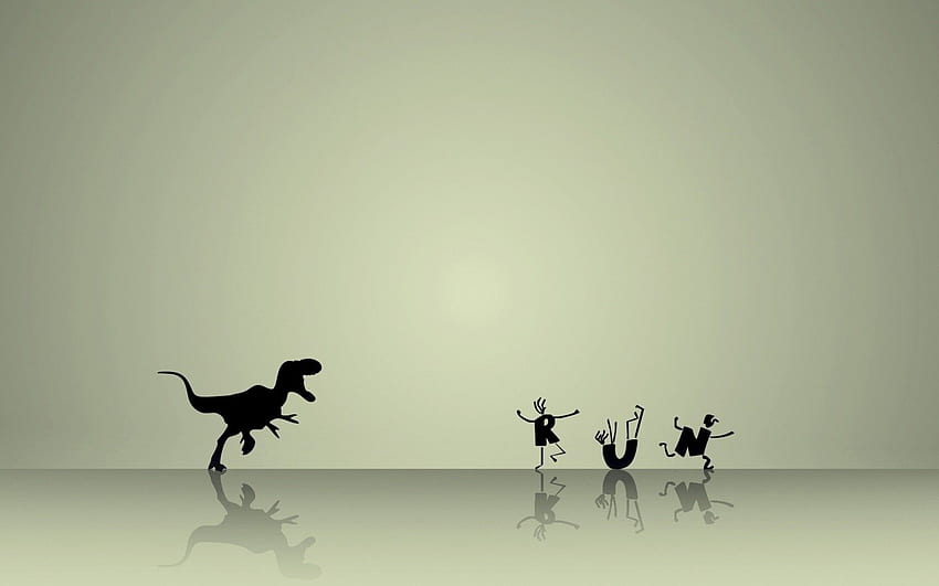 minimalistic, dinosaurs, funny, funny animals, Funny Games HD wallpaper