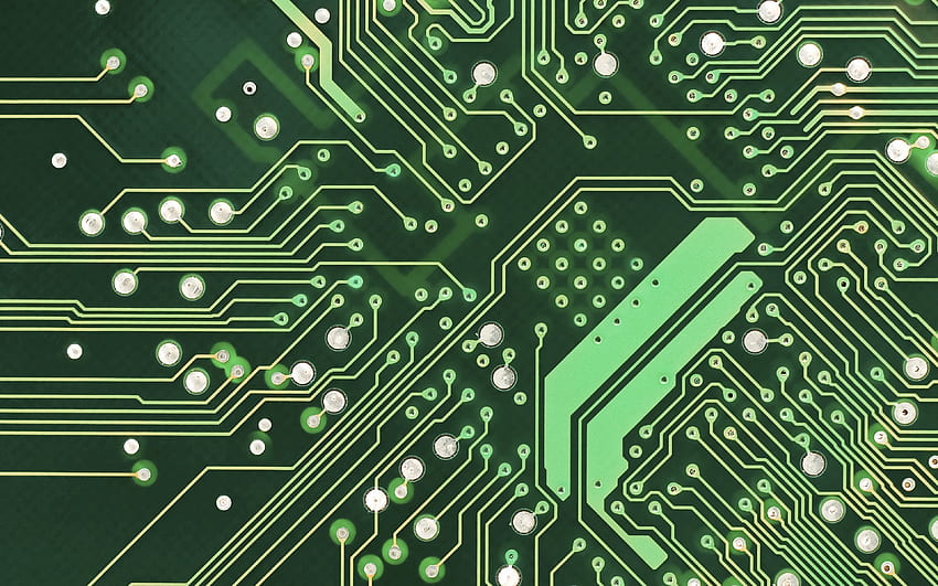 struttura del circuito elettronico verde, digitale, circuito elettronico, struttura della scheda, della tecnologia verde per con risoluzione. Circuito stampato di alta qualità Sfondo HD