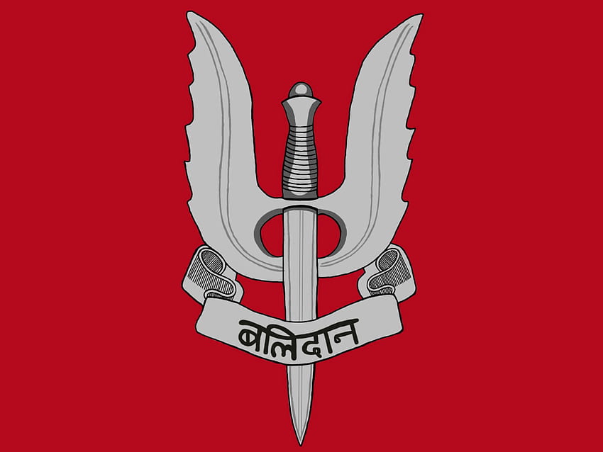 Lote de Balidan de las fuerzas especiales Paracaidistas del ejército indio, insignia de Balidan fondo de pantalla