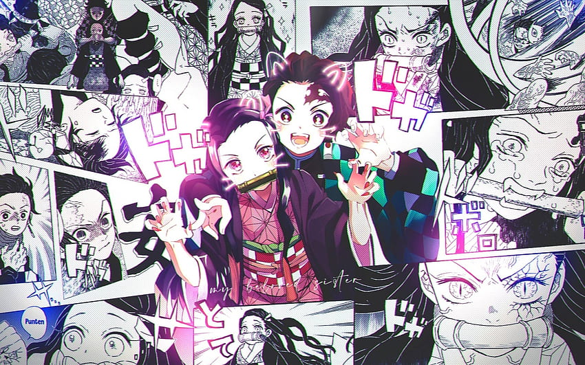 Nezuko and Tanjirou Manga Resolution , Anime , , and Background, Demon Slayer Manga HD wallpaper