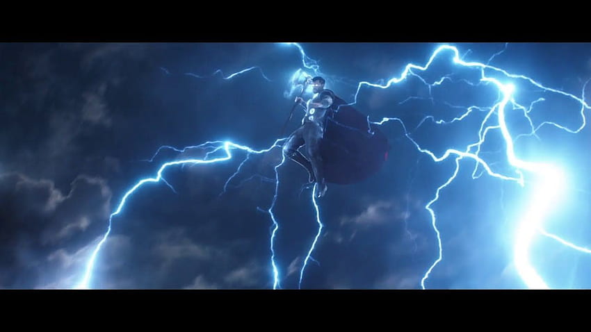 Entrada de Thor en la Batalla de Wakanda - Avengers Infinity War. Maravilla fondo de pantalla