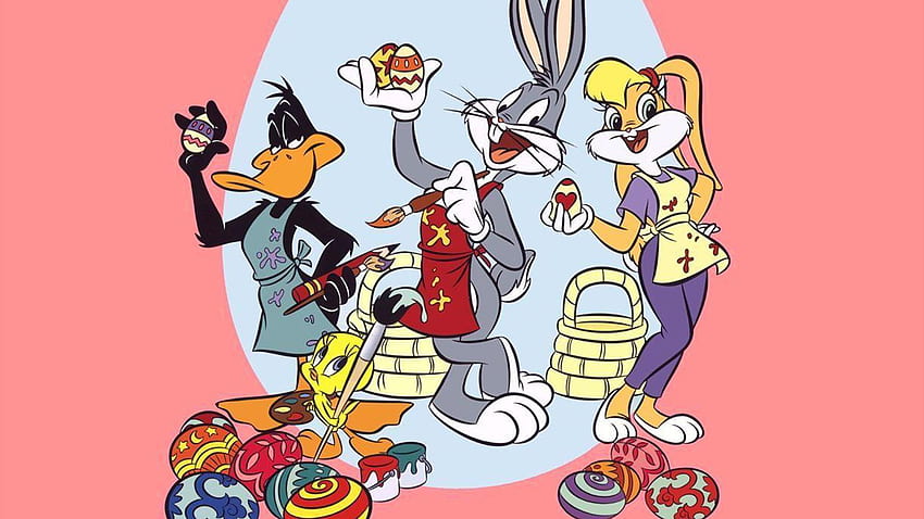 Coloring Easter Eggs Bugs Bunny And Lola Bunny Cartoon Looney Tunes HD wallpaper