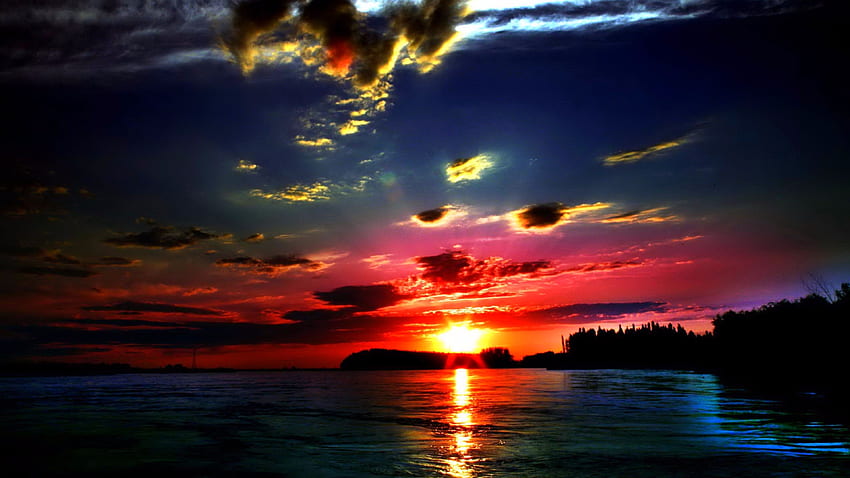 Qmhgxry Seaside Beautiful Sunset Sunrise - Most, Beautiful Sunset View HD wallpaper