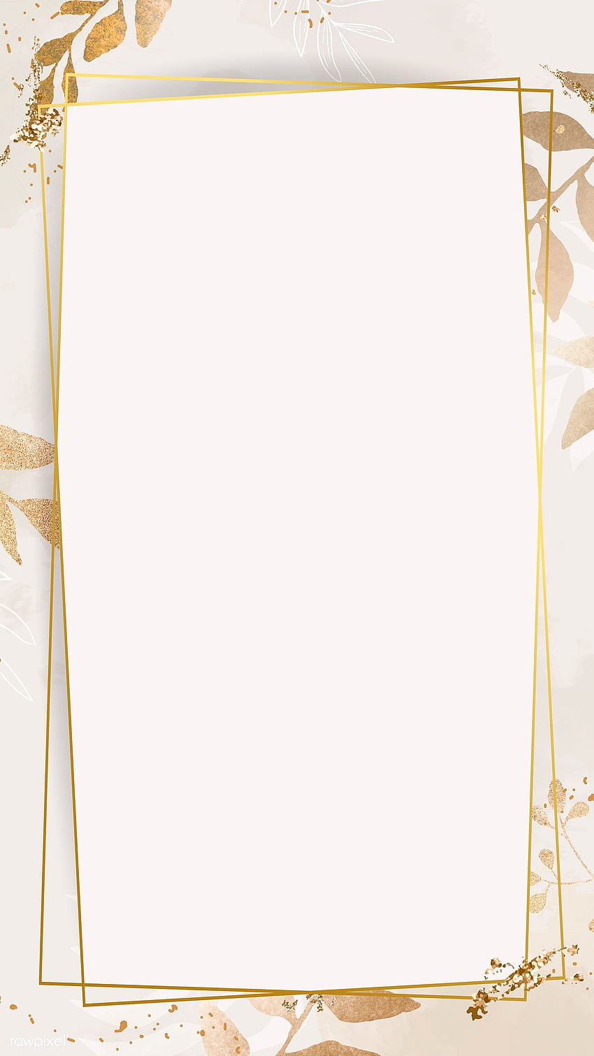 vector premium de marco de rectángulo dorado de Navidad en beige. de oro, de flores, Enmarcado, Marco dorado fondo de pantalla del teléfono