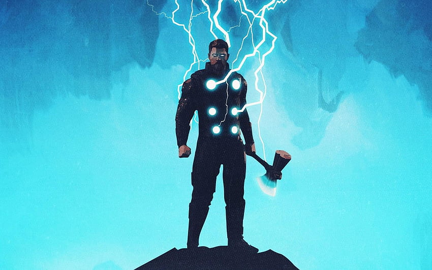 thor, obra de arte, dios del rayo, Thor Animado fondo de pantalla