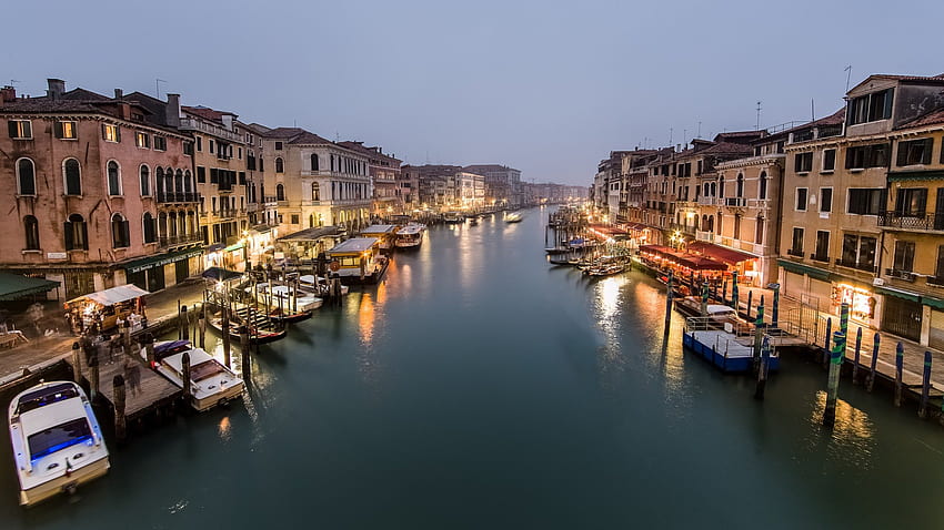 *** İTALYA - Venedik - Canal Grande ***, venedik, kanal, mimari, grande, su, nöbetler HD duvar kağıdı