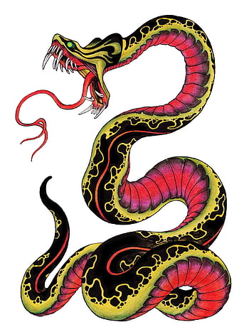 snake japan traditional tattoo 5733898 Vector Art at Vecteezy
