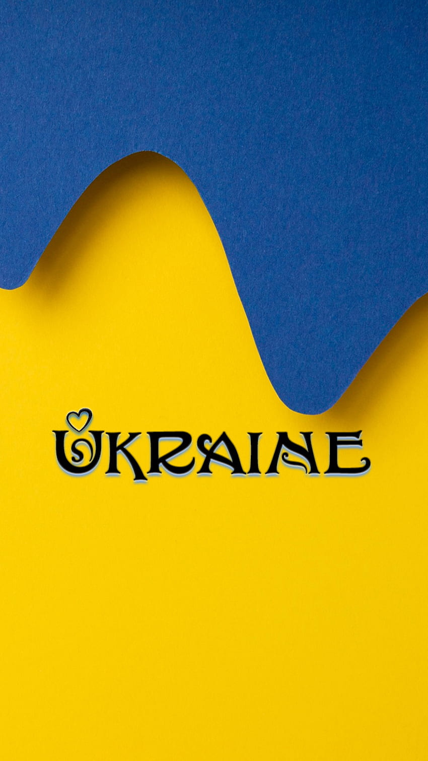 testo Ucraina 3, amore, detti, bandiera, blu, pace, giallo, semplice, cuore Sfondo del telefono HD