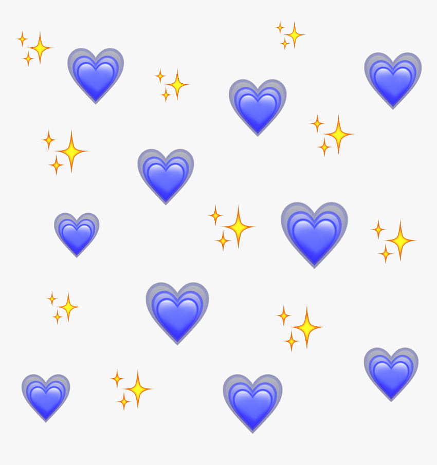 Blue Heart Emoji Background, Png HD phone wallpaper