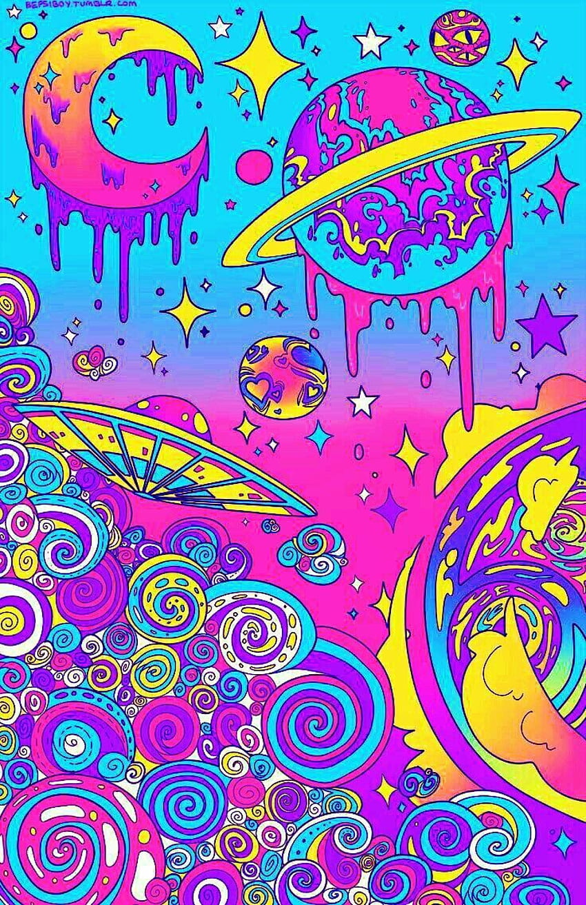 Don't know the original artist. Psychedelic art, Hippie painting, Trippy painting HD phone wallpaper