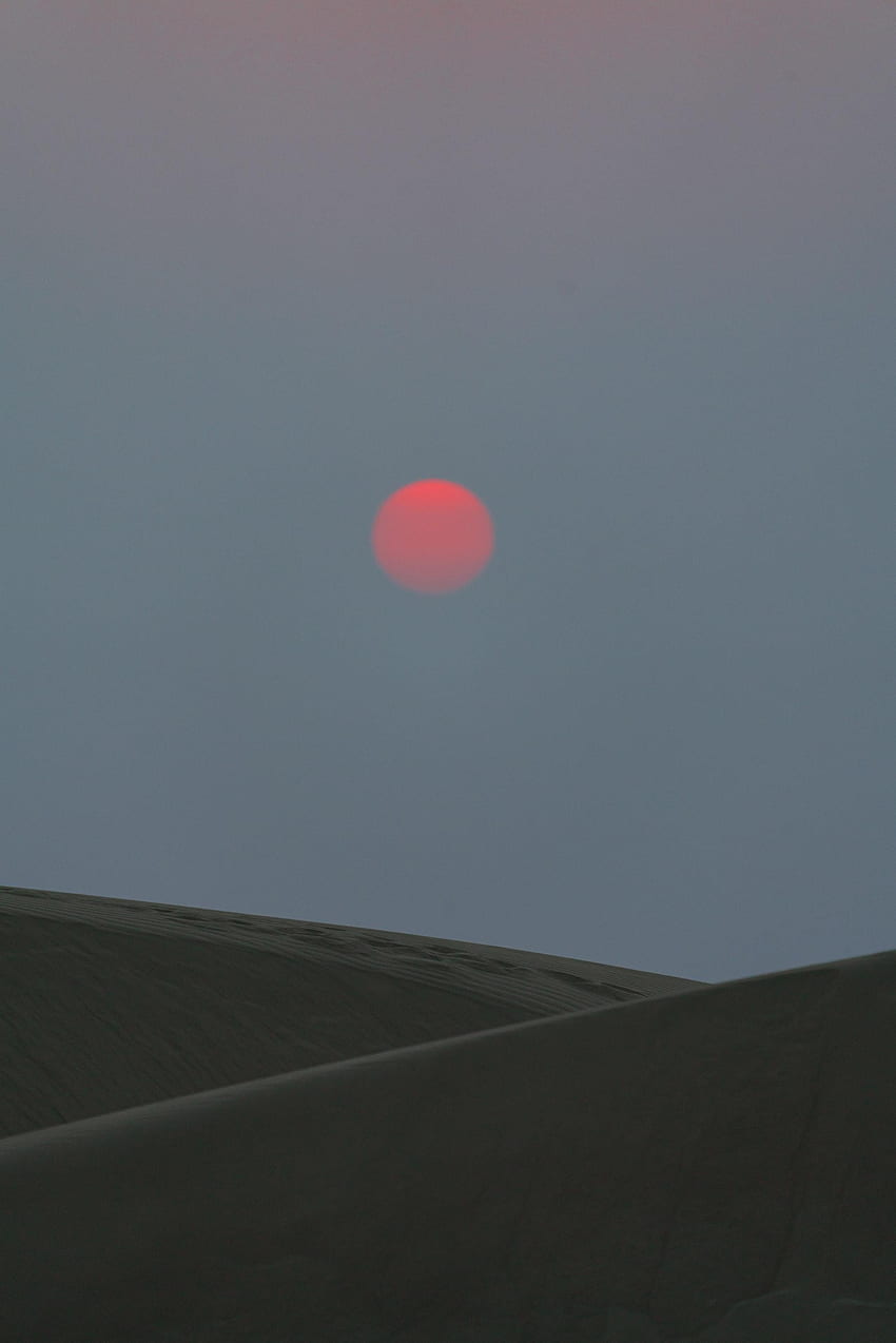 ธรรมชาติ พระอาทิตย์ตก ดวงอาทิตย์ ทะเลทราย ตอนเย็น วอลล์เปเปอร์โทรศัพท์ HD