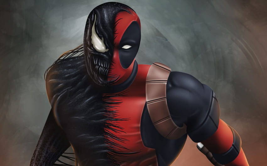 Venompool Artwork , , Background, and, Deadpool and Venom HD wallpaper