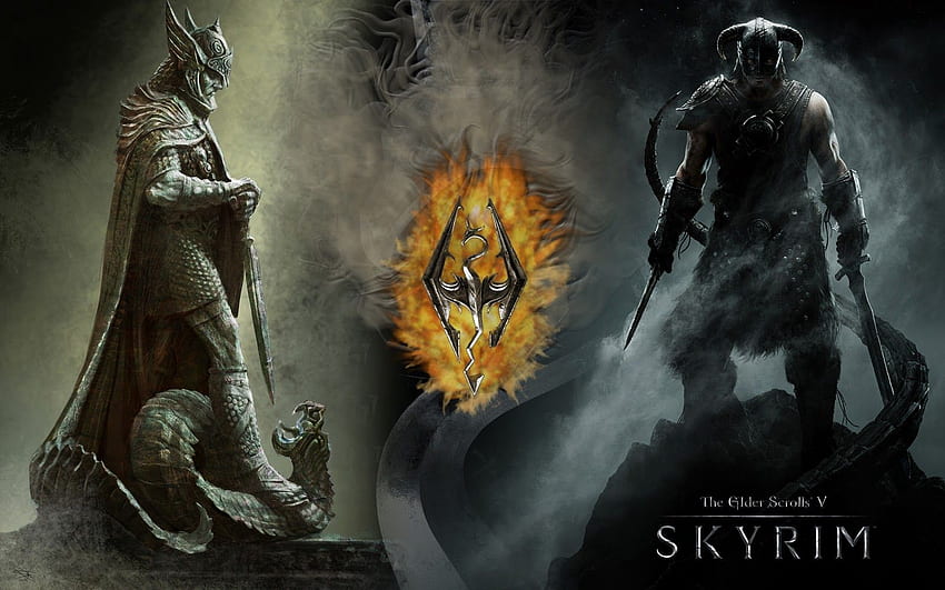Skyrim Fanart: featuring Talos and the Dragonborn HD wallpaper | Pxfuel