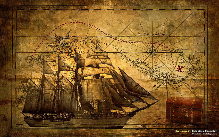 Pirates Treasure Background, Treasure Chest HD wallpaper