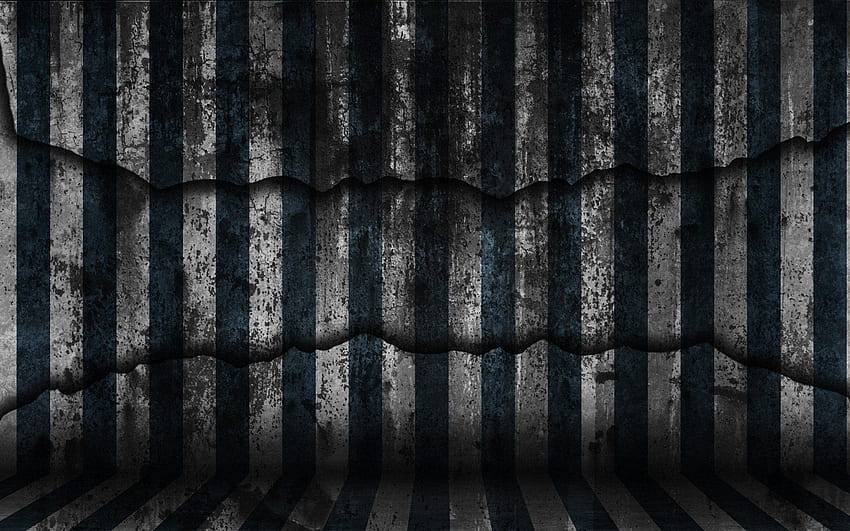 La stanza blu scura del grunge modella le strutture grigie le linee della stanza vuota le linee blu del fondo incrina la prospettiva. Sfondo HD