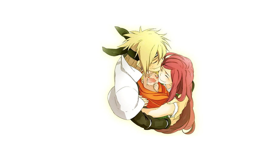 love, minimalism, anime, family, father, pair, Naruto Dad HD wallpaper