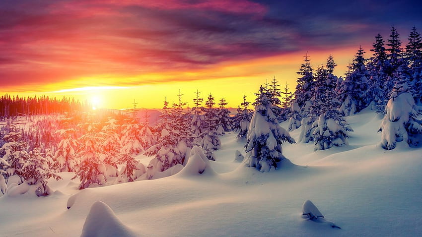 Gorgeous Winter Sunrise 1536 x 864 TV, 1536X864 Winter HD wallpaper ...