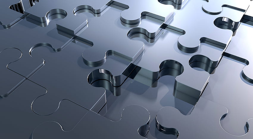 3D, silver, missing piece, puzzle, pieces board HD wallpaper