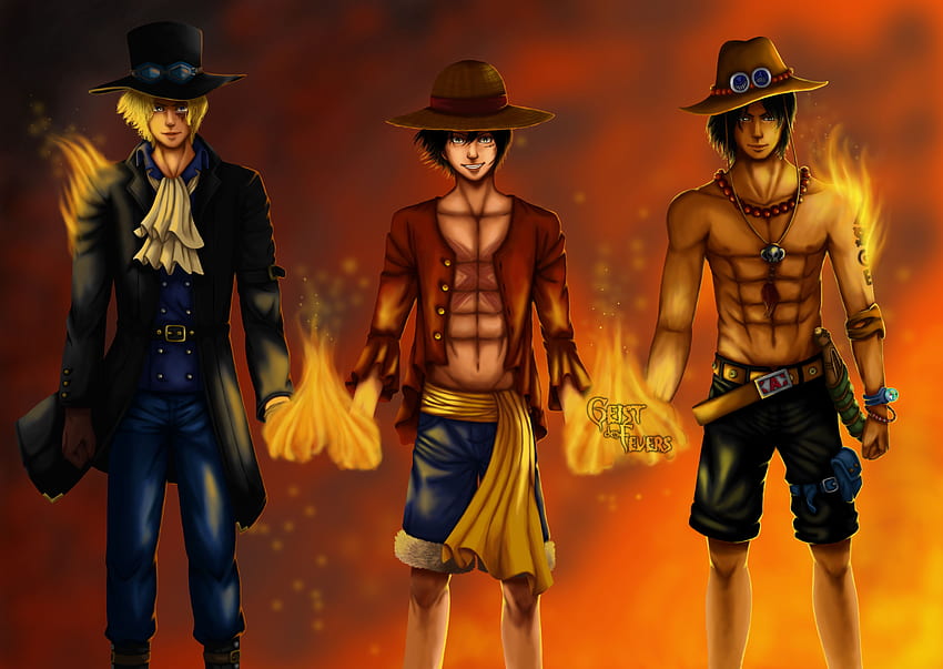 One Piece 3 Brothers HD wallpaper