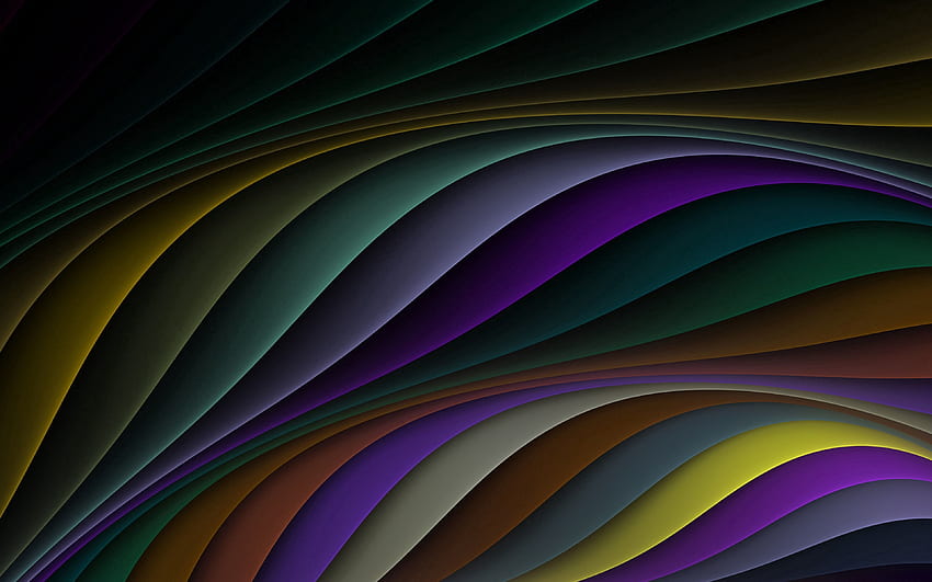 Abstract, Multicolored, Motley, Lines, Smooth, Wavy, Stripes, Streaks, Fluent HD wallpaper