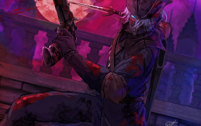 The Hunter, Manga, Bloodborne, Artwork, Protagonist, Hunter Bloodborne für mit Auflösung . Gute Qualität HD-Hintergrundbild