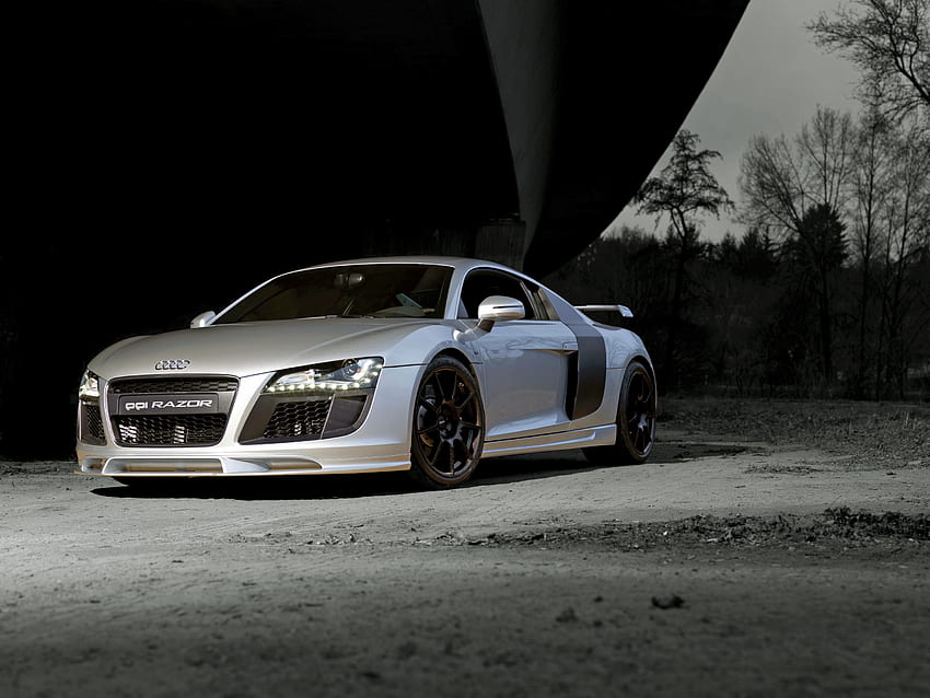 Audi, Cars, Side View, Silver, Silvery, R8 HD wallpaper