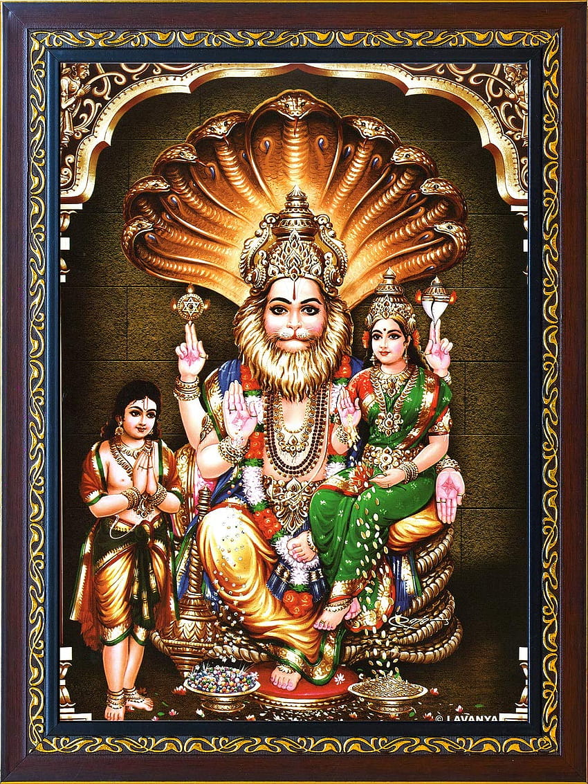 Lakshmi Narasimha, Lord Lakshmi Narasimha HD phone wallpaper