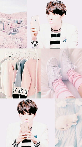 BTS Min Yoongi Pastel Pink Aesthetic Lockscreen.. Visit, BTS Suga Aesthetic  HD phone wallpaper | Pxfuel