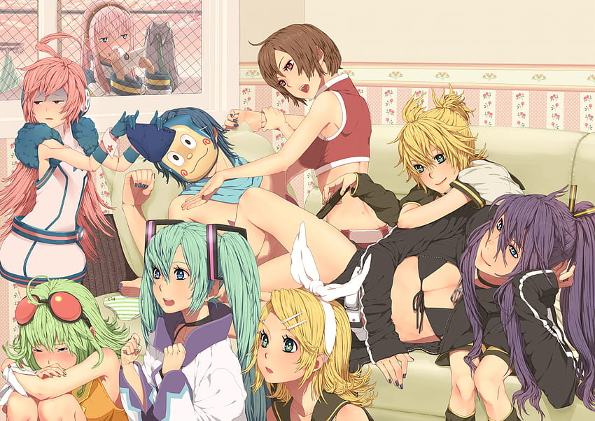 Vocaloid Party, luka, fun, meiko, cute, vocaloid, gumi, party, gakupo, anime, love, hatsune HD wallpaper