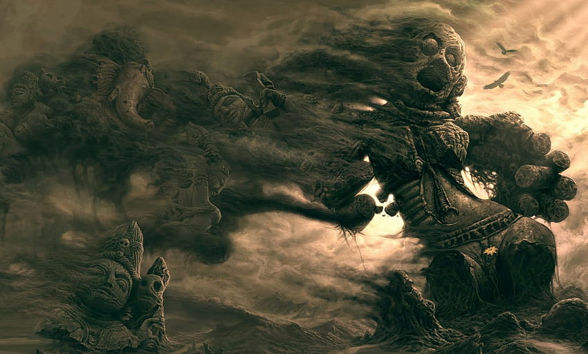 the coming of death, smoke, black, coming, death HD wallpaper