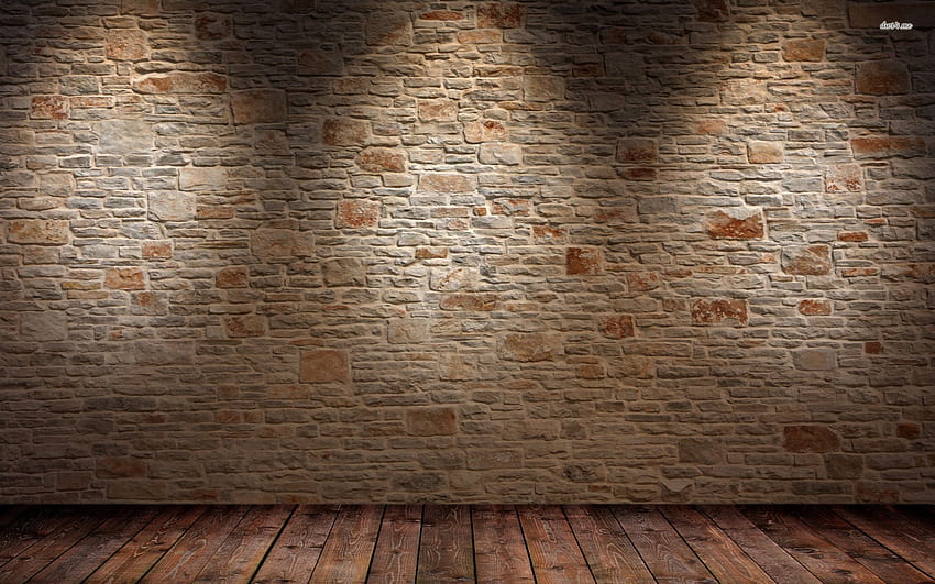Brick wall and wood floor Abstract , Floor , Brick , Wall , Wood - Abstract no. HD wallpaper