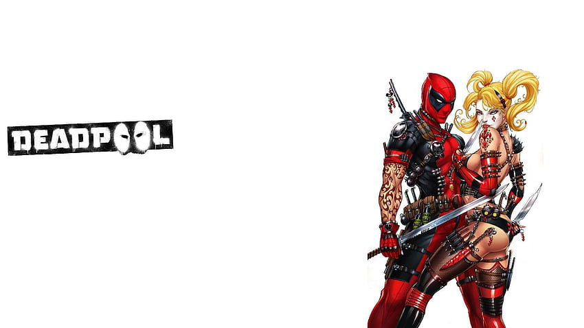 Deadpool n Harley Quinn enjoy (): deadpool HD wallpaper