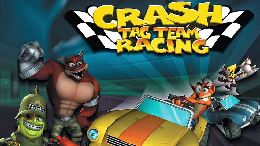 Crash-Tag-Team-Rennen. Hintergrund HD-Hintergrundbild
