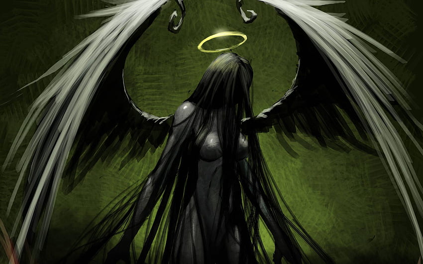 Gothic Angels , Green and Black Gothic HD wallpaper
