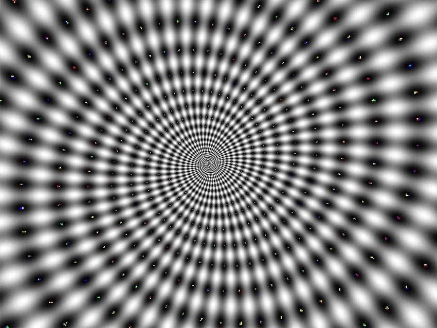 To Iluzja. Yazer. Złudzenie optyczne, Sztuka optyczna, Iluzja, Czarno-biała iluzja Tapeta HD