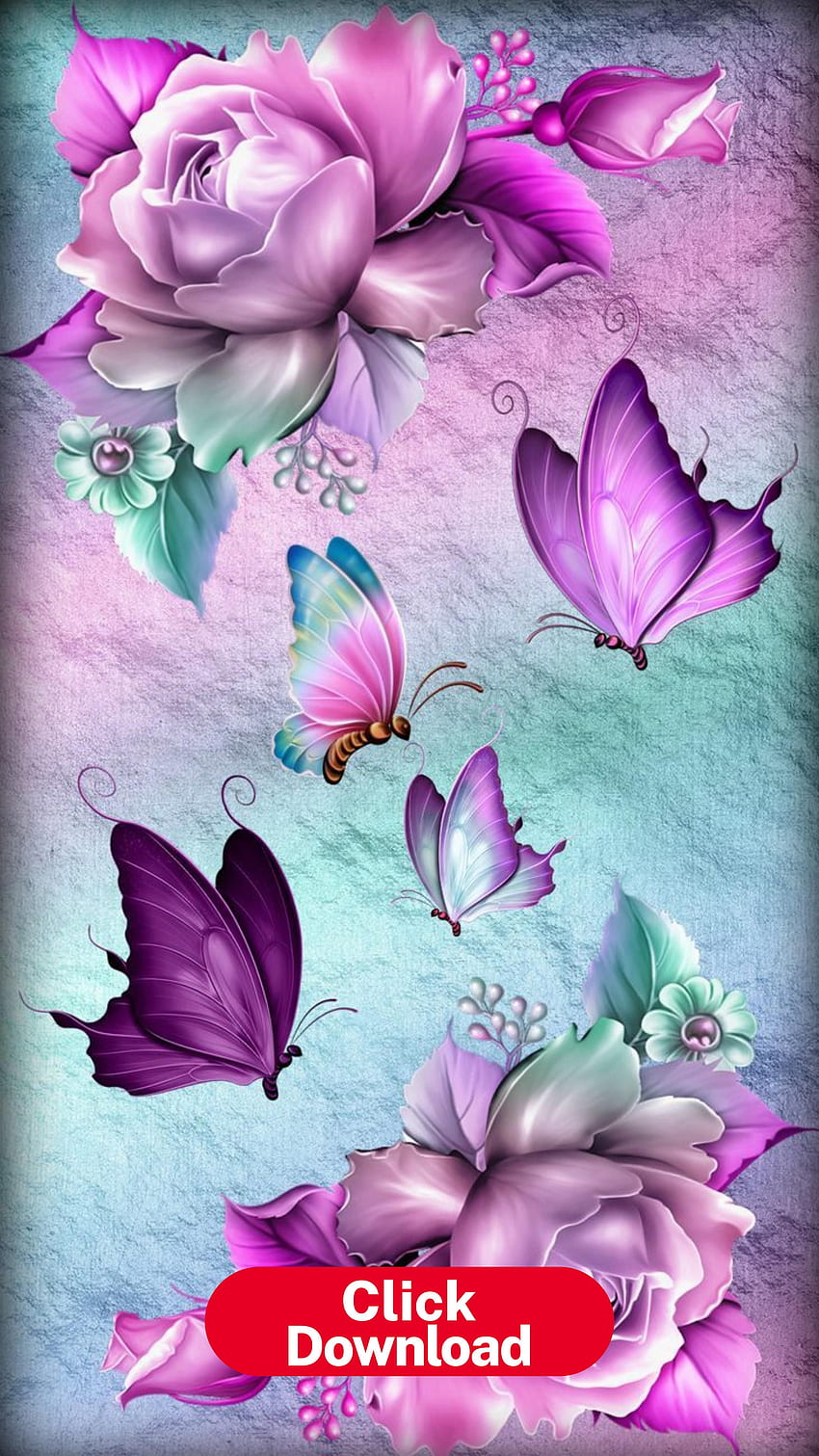 Roses & Butterflies. Flower phone , Butterfly . Butterfly background ...