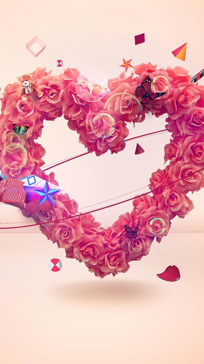 L Love You, Floral, Heart HD phone wallpaper | Pxfuel