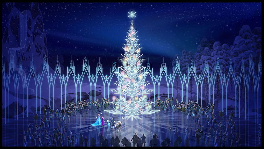Vea el arte de desarrollo visual que los artistas de Disney usaron para dar vida a la temporada navideña de Arendelle en 