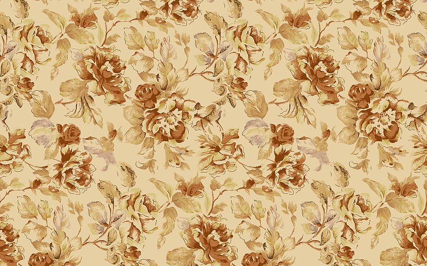 Floral pattern 12 - 1920 X 1200. Vintage, Brown Vintage Floral HD wallpaper