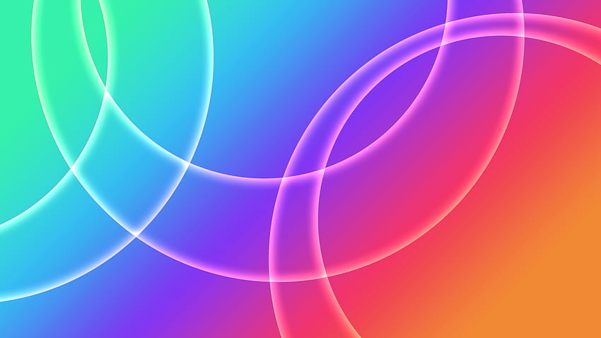 Multiple circles, abstract, blur, gradient HD wallpaper