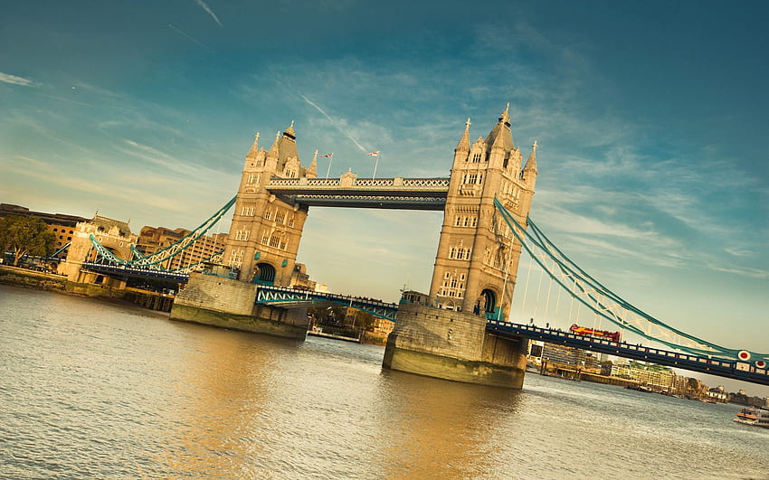 Miasta, rzeki, Londyn, Tamiza, Tower Bridge Tapeta HD